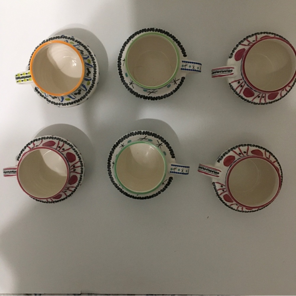 COPY - Anthropologie Hand a painted Mugs set of 6 - Picture 3 of 5